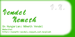 vendel nemeth business card