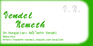 vendel nemeth business card